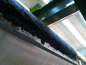 corroded and leaking steel pipeline