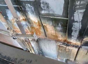 corroded power plant clarifier